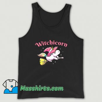 Witchicorn Flying Using A Magic Broom Tank Top
