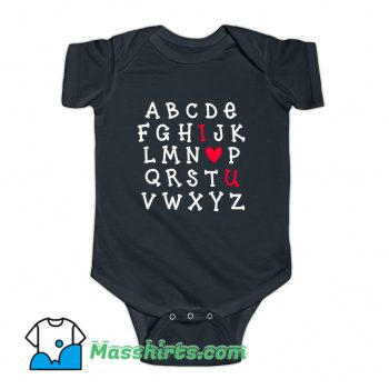 ABCDEF I Love You Baby Onesie