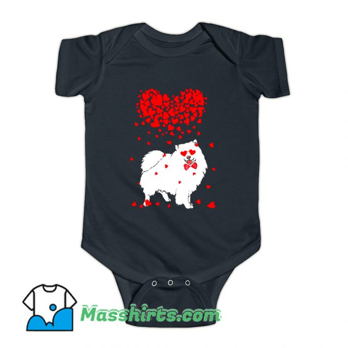 American Eskimo Dog Lover Valentine Baby Onesie