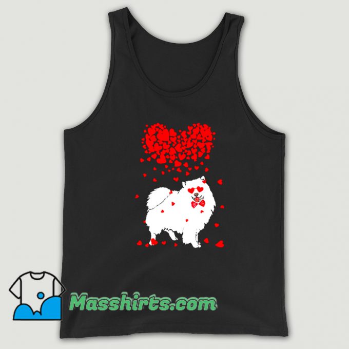 American Eskimo Dog Lover Valentine Vintage Tank Top