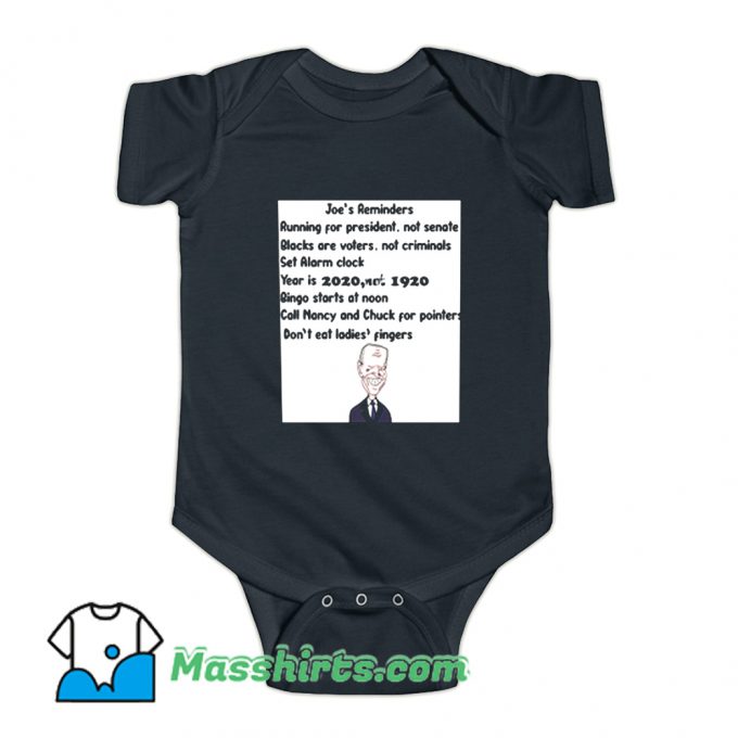 Vintage Anti Joe Biden Forgetful Politics Baby Onesie