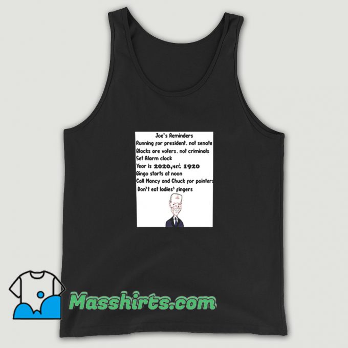 Cheap Anti Joe Biden Forgetful Politics Tank Top