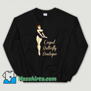 Funny Caged Butterfly Boutique Sweatshirt