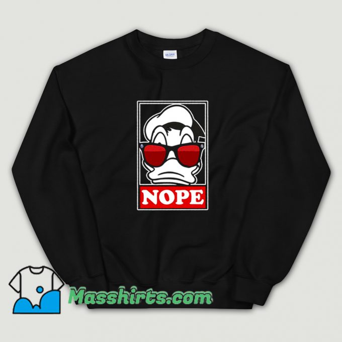 Classic Nope Cartoon Donald Duck Sweatshirt