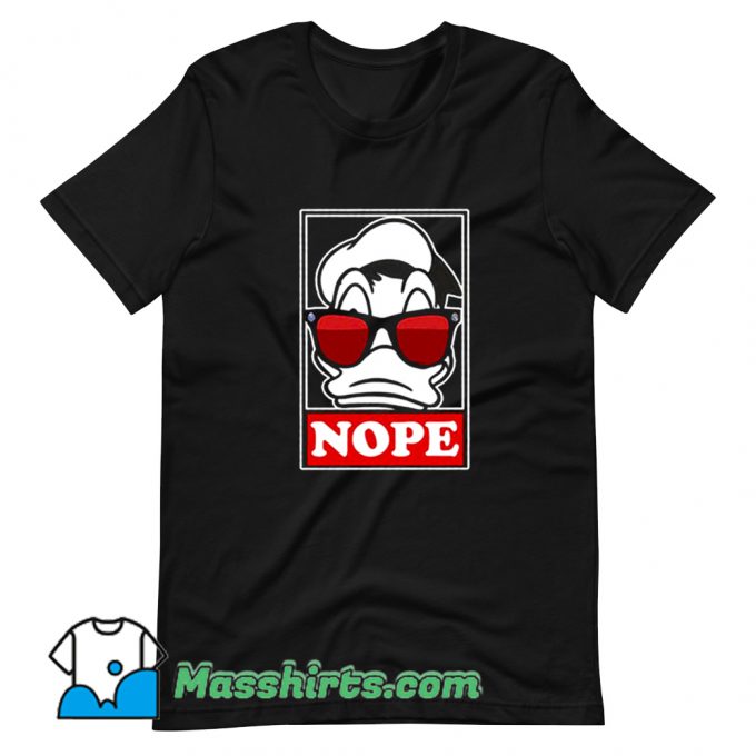 Cool Nope Cartoon Donald Duck T Shirt Design