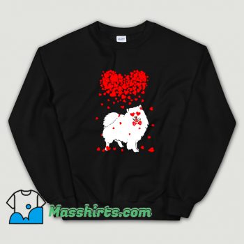 Cute American Eskimo Dog Lover Valentine Sweatshirt