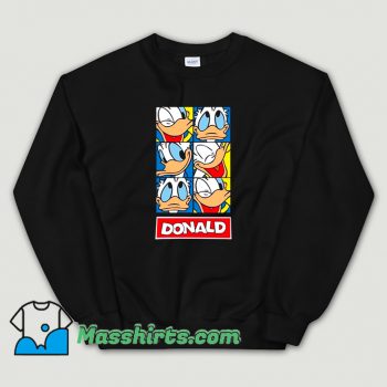 Cute Disney Donald Duck Face Cartoon Sweatshirt