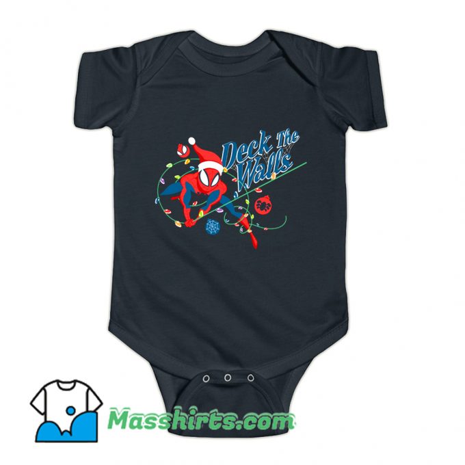 Deck The Walls Spiderman Christmas Baby Onesie