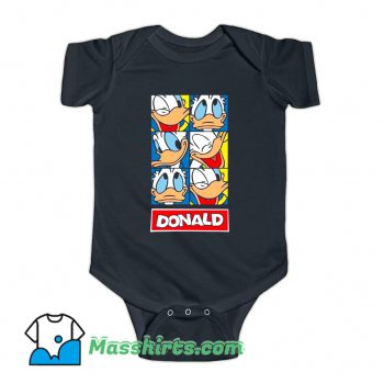 Disney Donald Duck Face Cartoon Baby Onesie