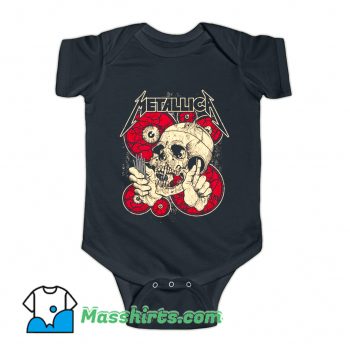 Eyes And Skull Metallica Baby Onesie