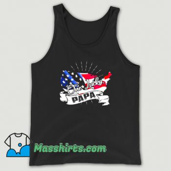 Father Day One Lucky Papa Tank Top