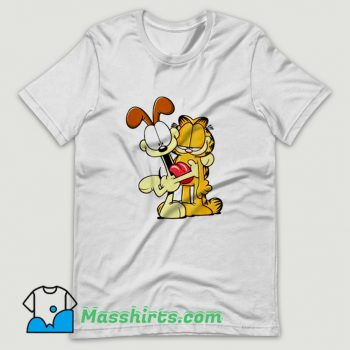 Garfield Odie Hugging Garfield Funny T Shirt Design