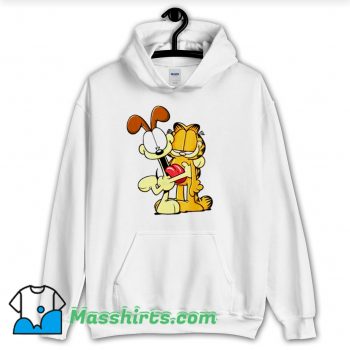 Garfield Odie Hugging Garfield Hoodie Streetwear