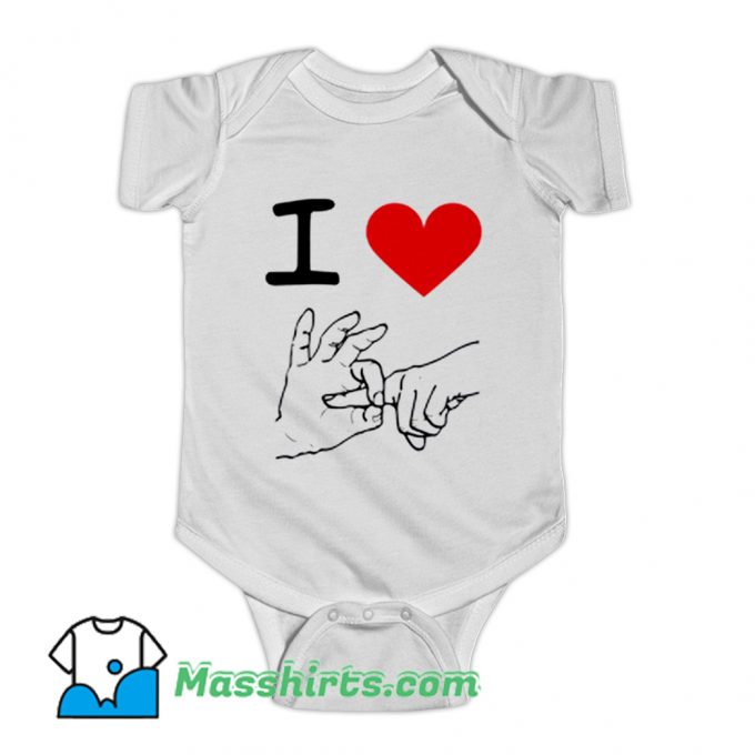 Classic I Love Heart Sex Baby Onesie