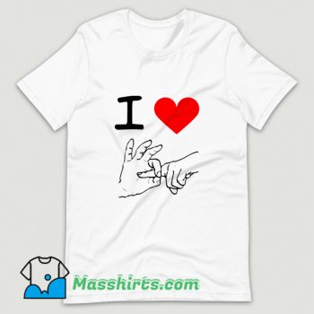 Awesome I Love Heart Sex T Shirt Design
