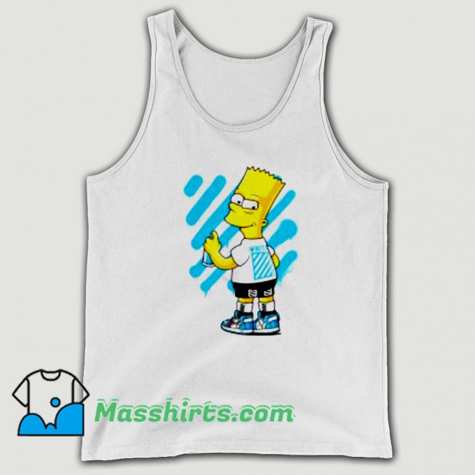 Jordan Off White UNC Bart Simpson Tank Top