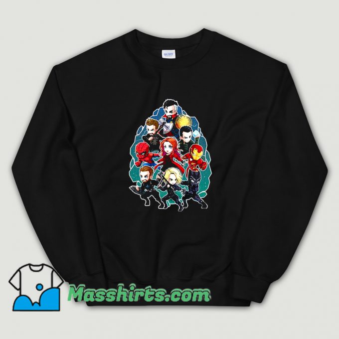 Cartoon Marvel Character Chibi Sweatshirt