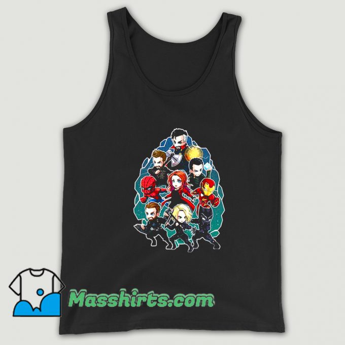 Vintage Marvel Character Chibi Tank Top