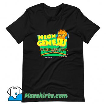 Neon Genesis Evangelion Meets Garfield T Shirt Design