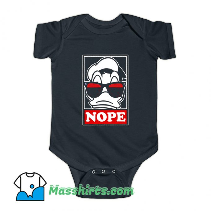 Nope Cartoon Donald Duck Baby Onesie