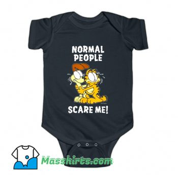 Normal People Scare Me Garfield Baby Onesie