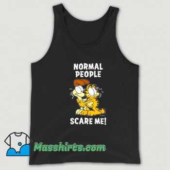 Normal People Scare Me Garfield Tank Top