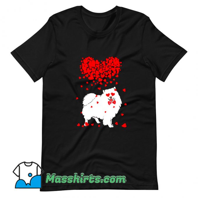 Original American Eskimo Dog Lover Valentine T Shirt Design