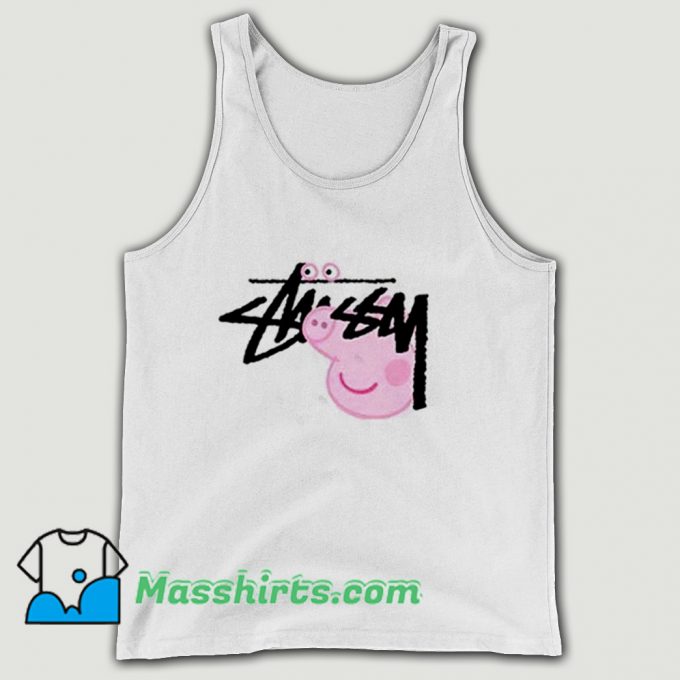 Peppa Pig X Stussy Parody Funny Tank Top