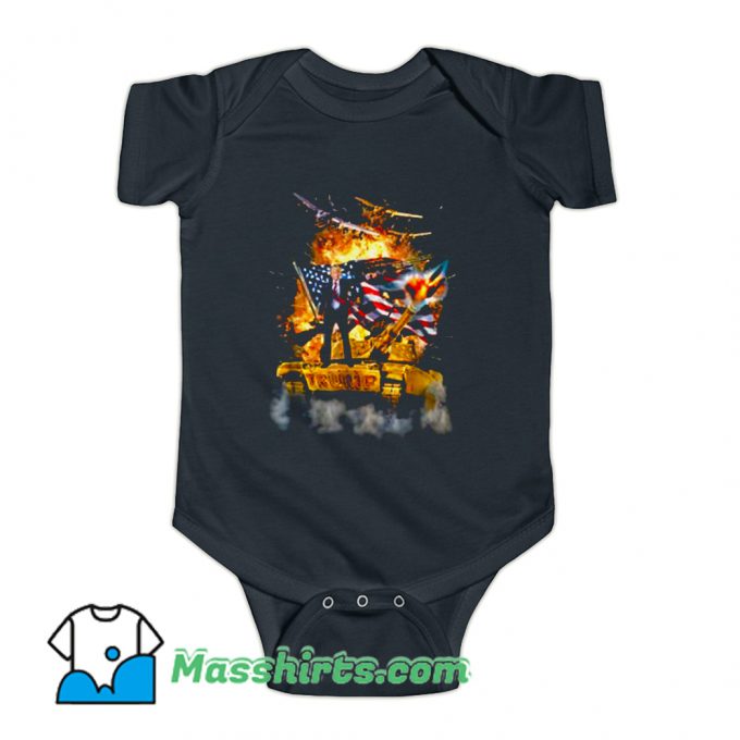 President Donald Trump Epic Battle Baby Onesie