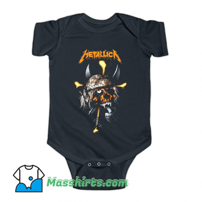 Rock Metallica Pirate Skull Baby Onesie