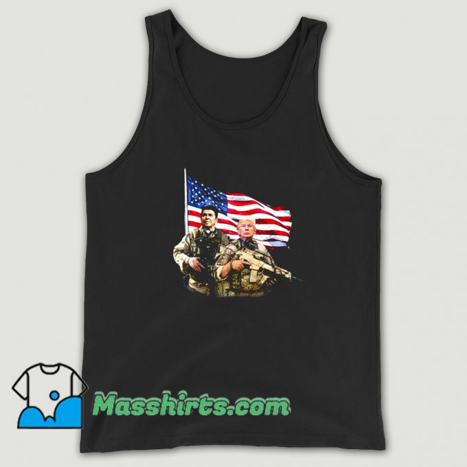 Ronald Donald Trump USA Flag Tank Top