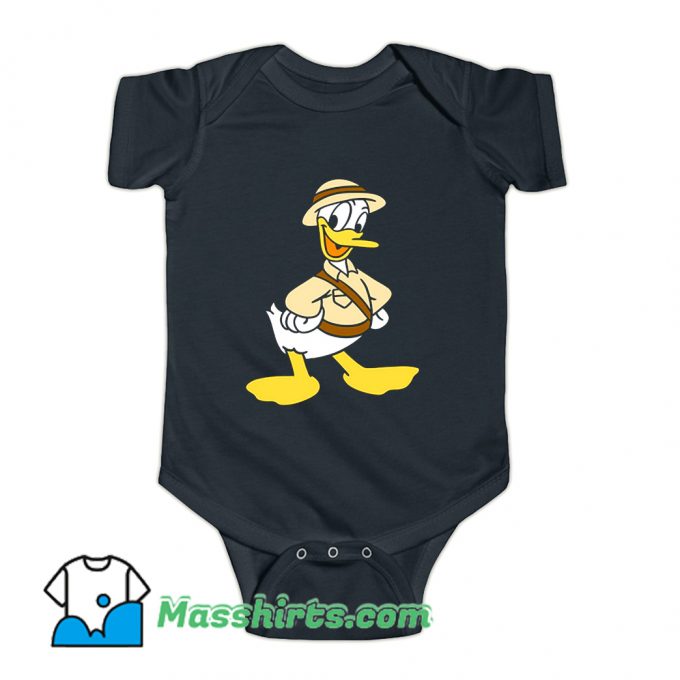 Safari Donald Duck Funny Baby Onesie