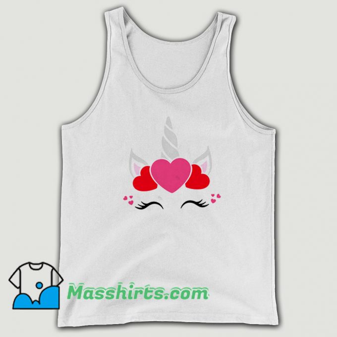 Unicorn Valentine Day Cute Tank Top