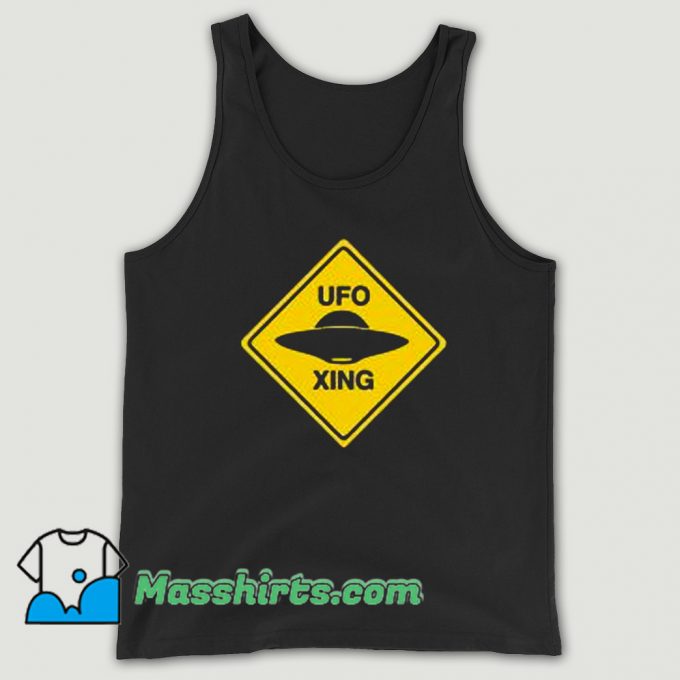 Awesome Ufo Xing Retro 80s Tank Top