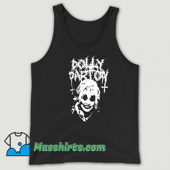 Best Dolly Parton Black Metal Tank Top