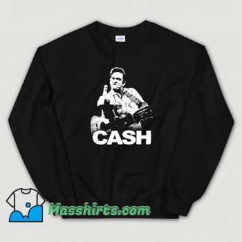 Classic Johnny Cash Middle Finger Rock Sweatshirt
