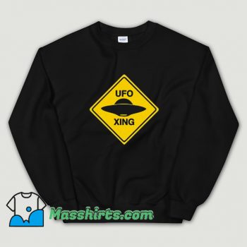 Cool Ufo Xing Retro 80s Sweatshirt