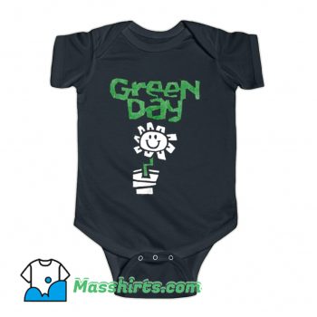 Cute Green Day Flower Pot Baby Onesie