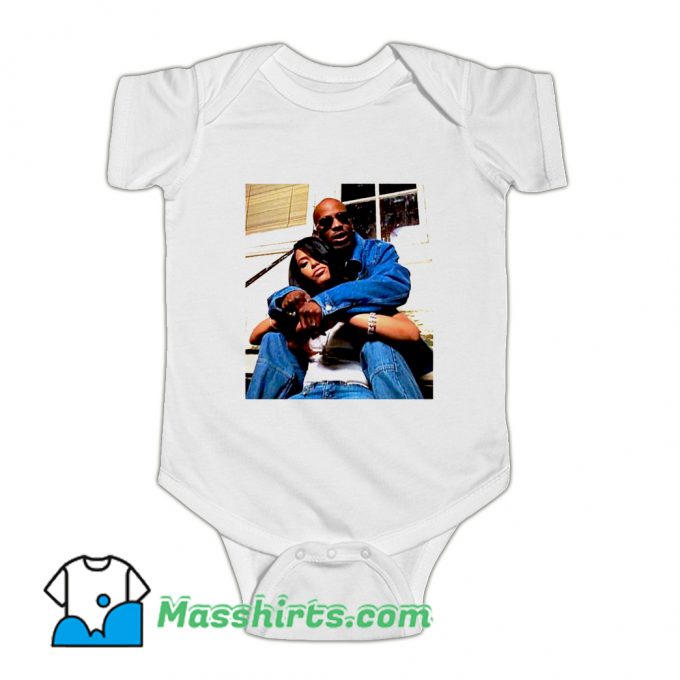 DMX And Aaliyah Rap 90s Hip Hop Baby Onesie