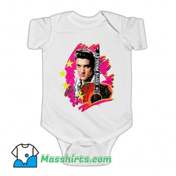 Elvis Presley The King With Guitar Cute Baby Onesie