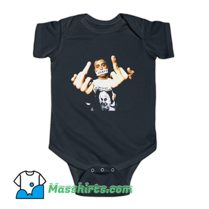 Eminem Fuck Middle Finger Baby Onesie