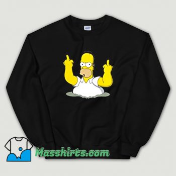 Homer Simpson Middle Finger Sweatshirt