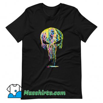 Marvel Punisher Neon Drips Logo T Shirt Design