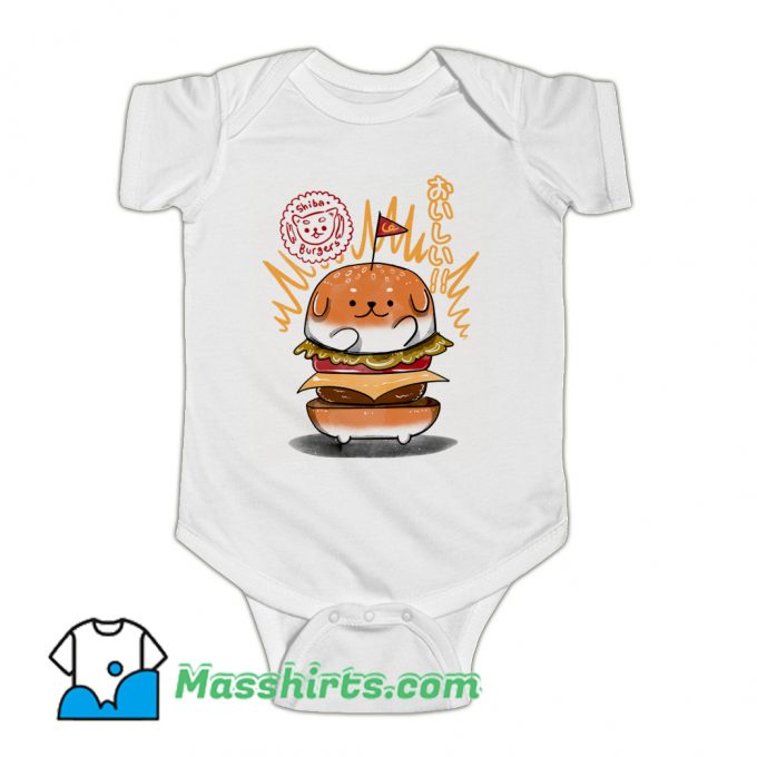 New Shiba Burgers Baby Onesie