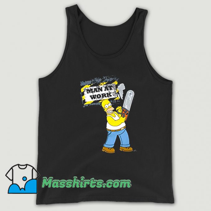 Original Simpsons Homer Man Work Tank Top