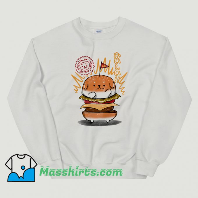 Shiba Burgers Funny Sweatshirt