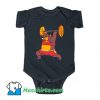 Squat Bear Gym I Love to Eat Pizza Baby Onesie