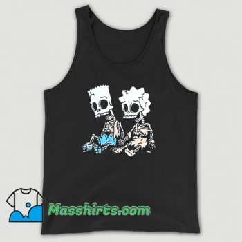 The Simpsons Bart and Lisa Skeletons Tank Top