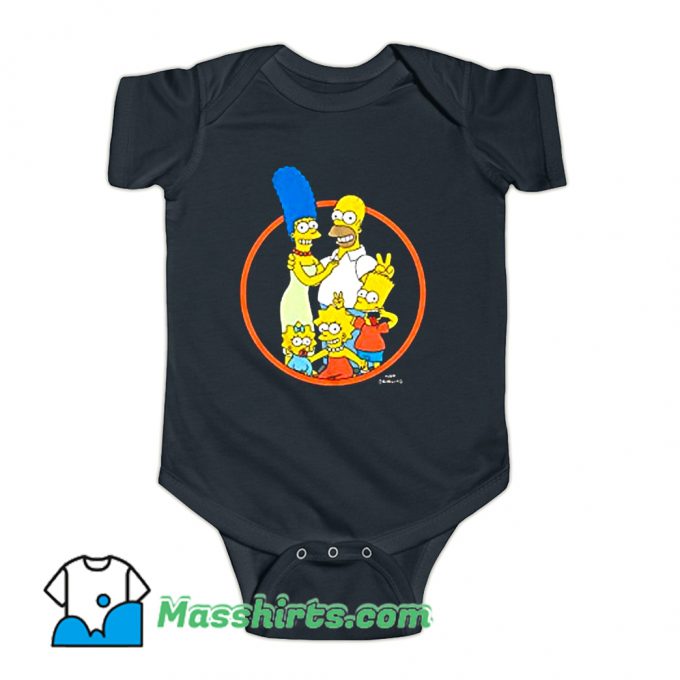 The Simpsons Family Photo Big Boys Baby Onesie