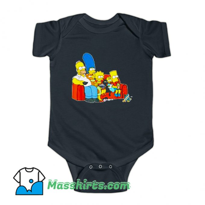 The Simpsons Homer Marge Maggie Baby Onesie